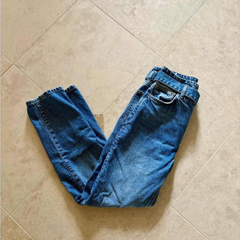 Reformation Cynthia belted jeans